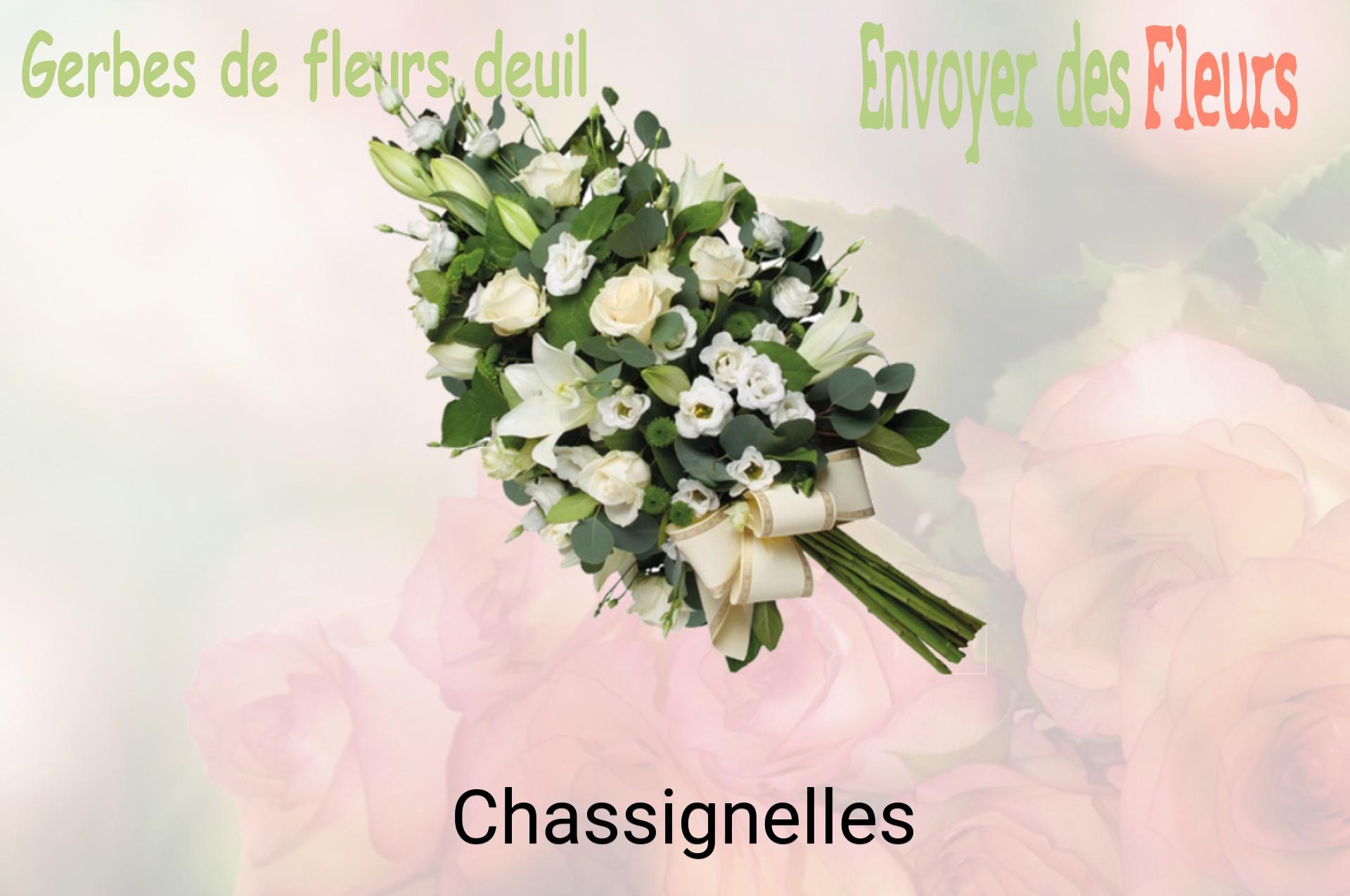 Gerbe de fleurs de deuil livrée à Chassignelles
